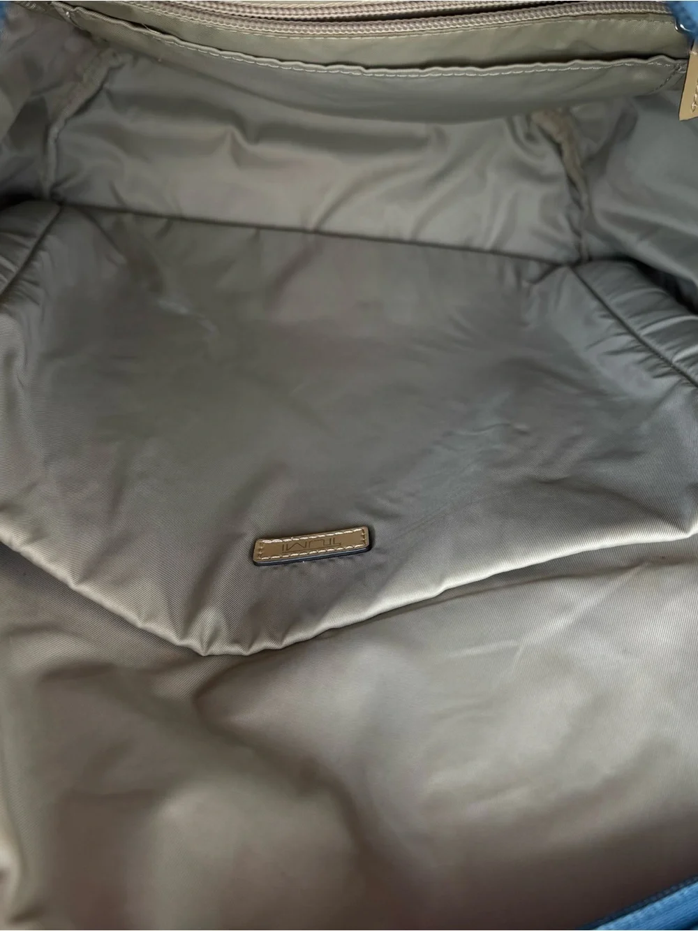 Tumi Navy Backpack with Gold-Tone Hardware